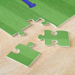 Puzzle Personalized blue baseball