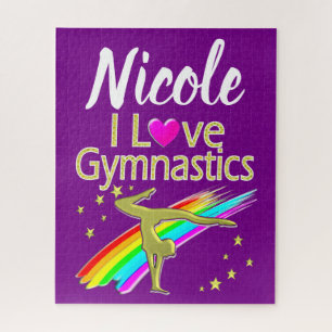 PUZZLE PERSONALIZED I LOVE GYMNASTICS DESIGN