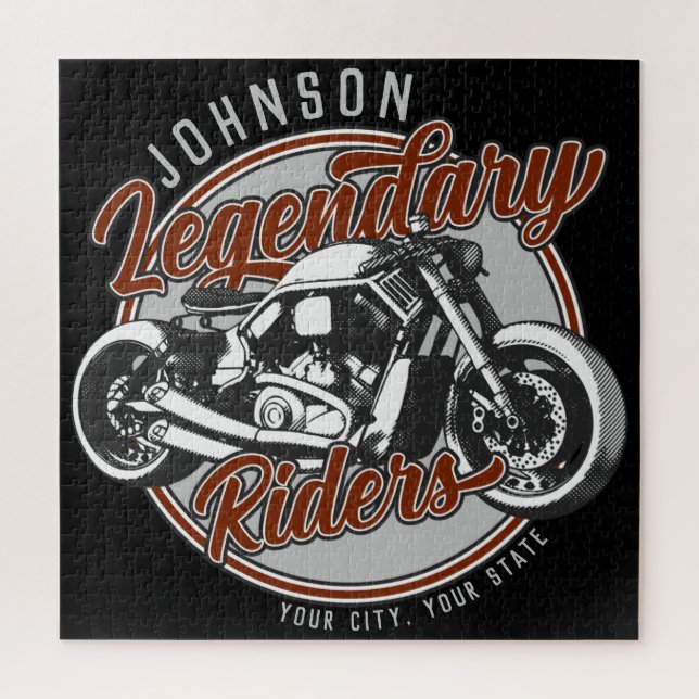 Puzzle Personalized Motorcycle Legendary Rider Biker (Vertical)