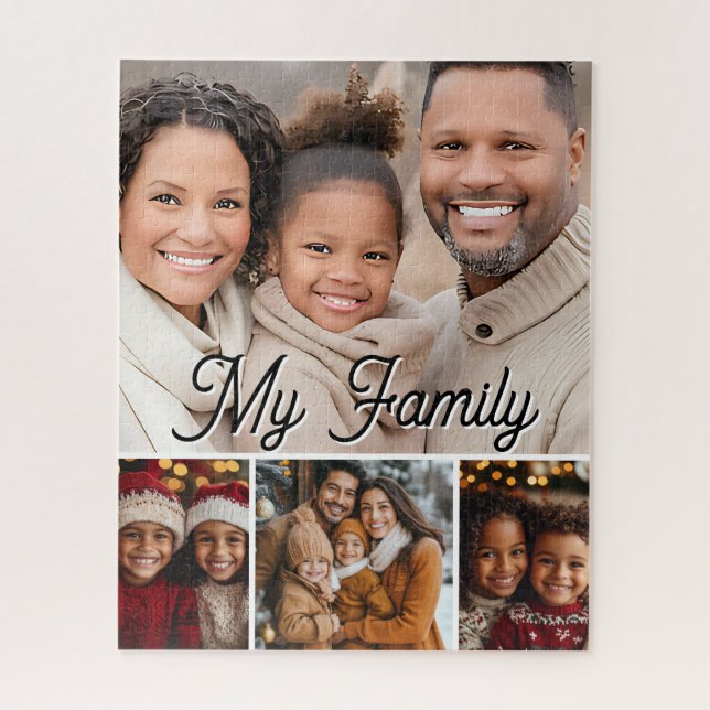 Puzzle Personalized My Family Photos Template (Vertical)