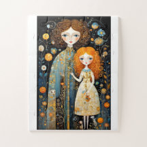 Personnages adorables de conte de fées dans un mon