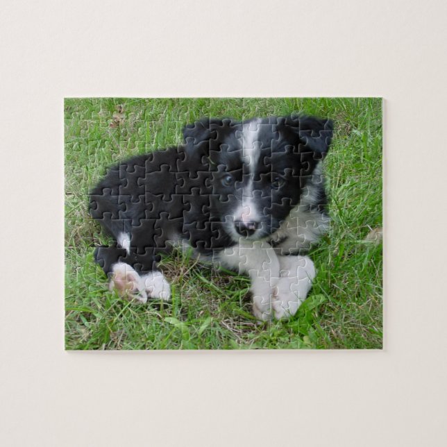 Puzzle personnalisable de border collie ! (Horizontal)