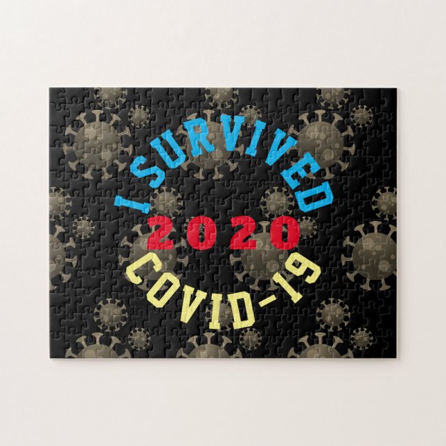 Puzzle Personnalisable J'ai survécu au cercle COVID-19 20 (Horizontal)