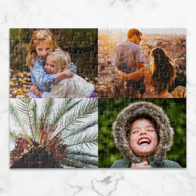 Puzzle personnalisé 4 Bord photo Collage d'impress (Créateur téléchargé)