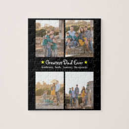 Puzzle Personnalisé 4 photo plus grand papa jamais Fête d