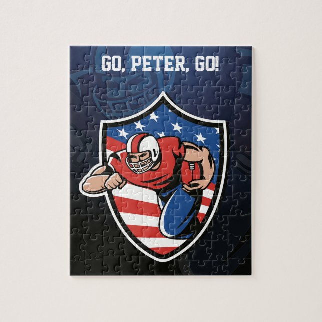Puzzle Personnalisé, badge de football américain, footbal (Vertical)