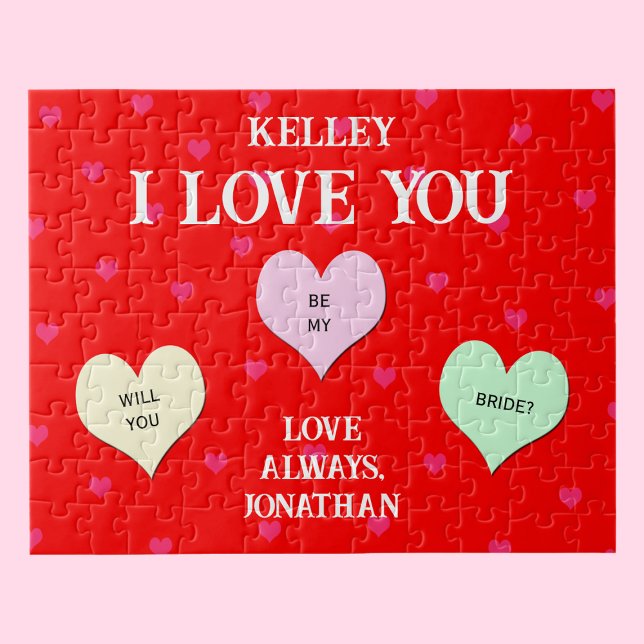 Puzzle Personnalisé Coeur Serez-Vous Mon Épouse Jigsaw Pu (Créateur téléchargé)