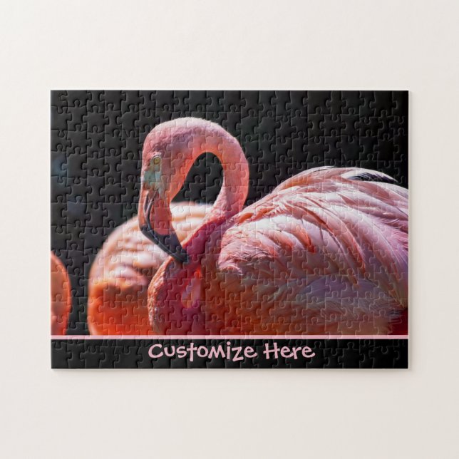 Puzzle personnalisé de Flamant rose (Horizontal)