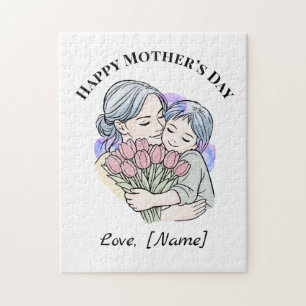 Puzzle personnalisé de la fête des Mères avec Mama