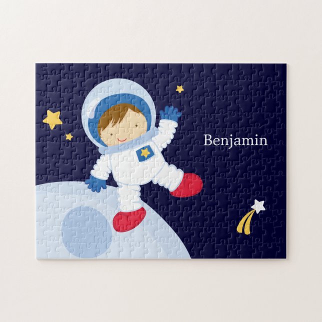 Puzzle Personnalisé de l'astronaute Boy Kid (Horizontal)