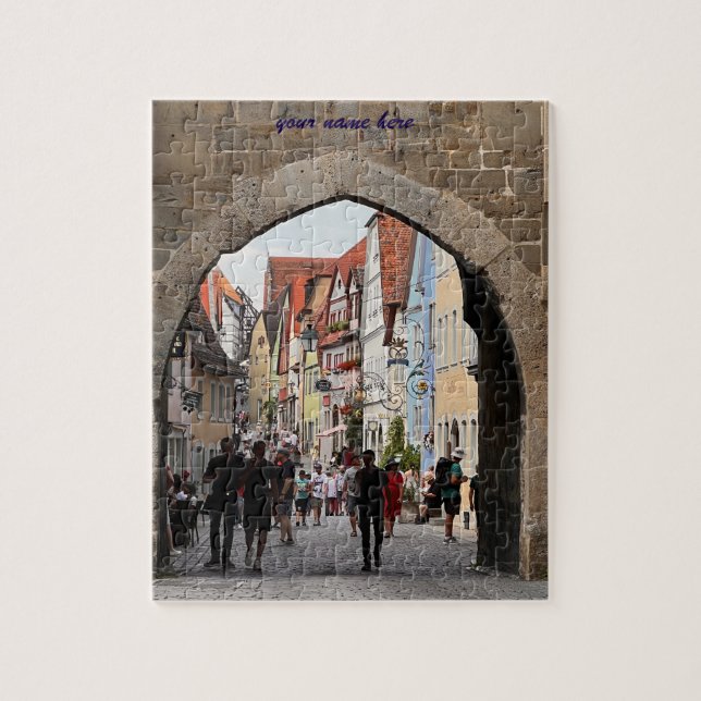 Puzzle personnalisé de Rothenburg, Allemagne (Vertical)