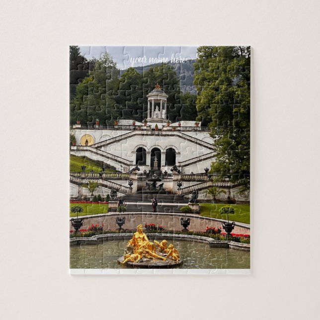 Puzzle personnalisé du palais de Linderhof, Allema (Vertical)