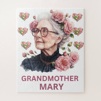 Puzzle personnalisé Grand-mère Marie aquarelle Jig