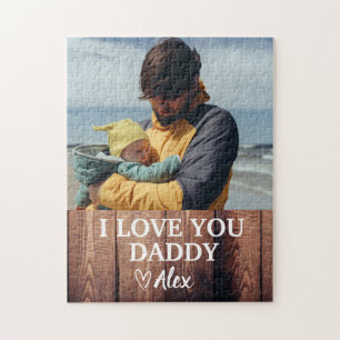 Puzzle personnalisé Papa Je t'aime Papa Photo