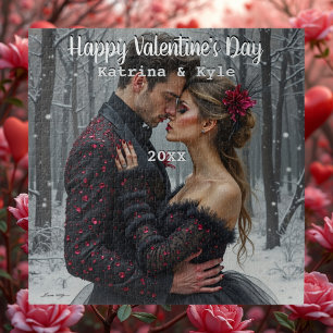 Puzzle Personnalisé Saint-Valentin Photo et Nom Cadeau