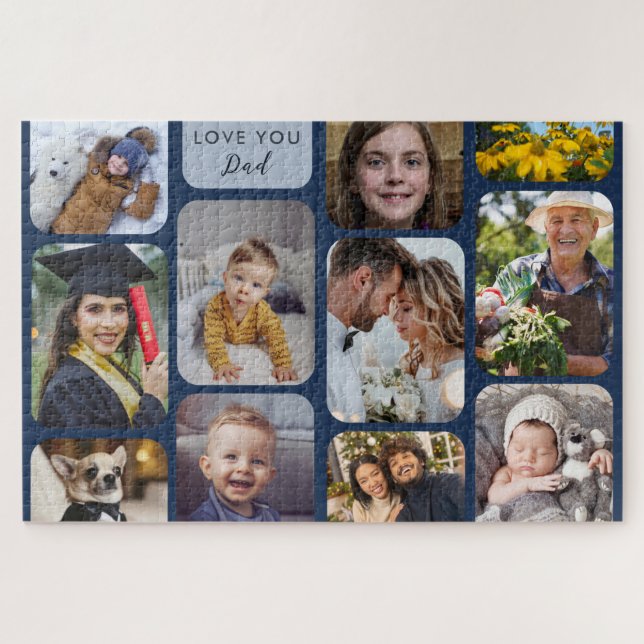 Puzzle Personnaliser 11 Photos Marine Amour moderne You P (Horizontal)