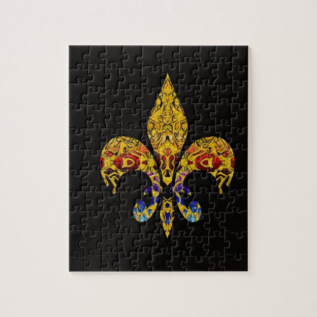 Puzzle personnaliser Fleur-De-lis il (Vertical)