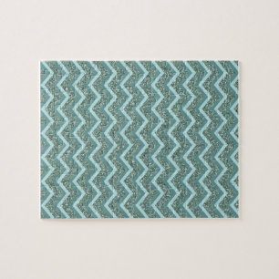 Puzzle Personnalisez ce zigzag turquoise de parties
