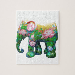 Puzzle Personnalisez les fleurs animales de l'Afrique de 