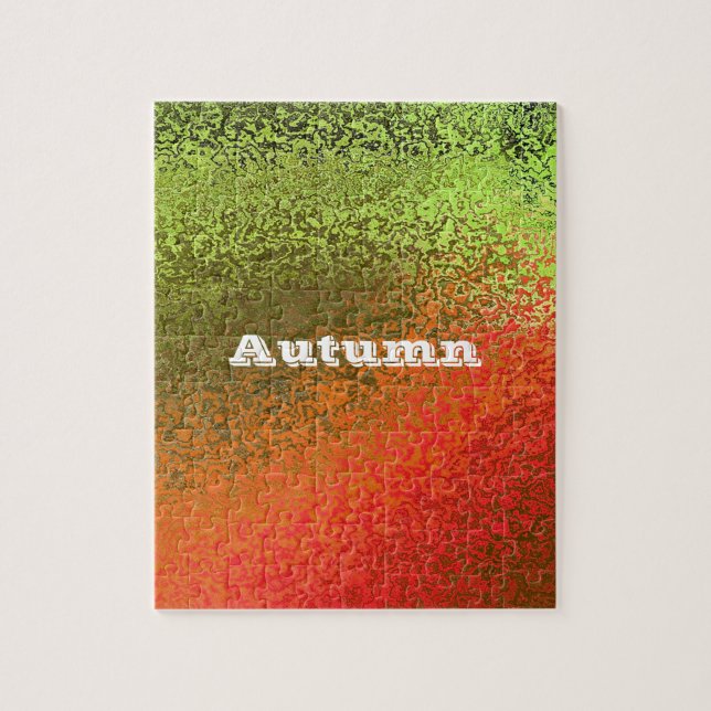 Puzzle Personnalisez votre nom Shades Orange & Green (Vertical)