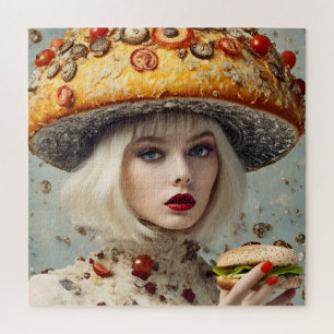 Puzzle Personne de nourriture drôle