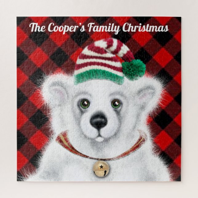 Puzzle Petit bébé ours polaire de Noël, petit ours de Pèr (Vertical)