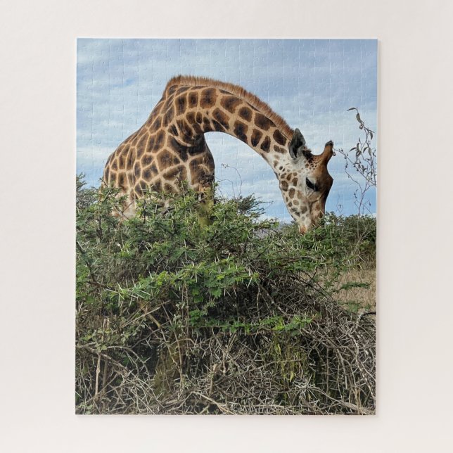 Puzzle Petit déjeuner avec une Giraffe (Vertical)