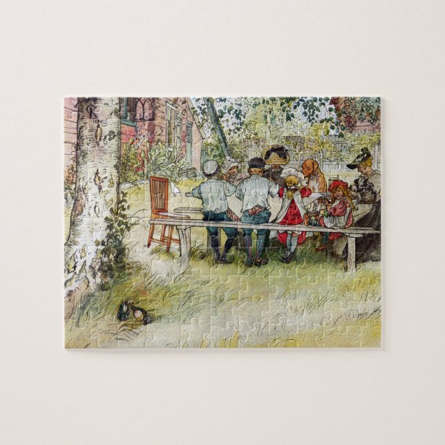 Puzzle Petit déjeuner sous le grand bouleau par Carl (Horizontal)