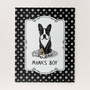 Puzzle Petit Mama's Boy Boston Terrier (noir)
