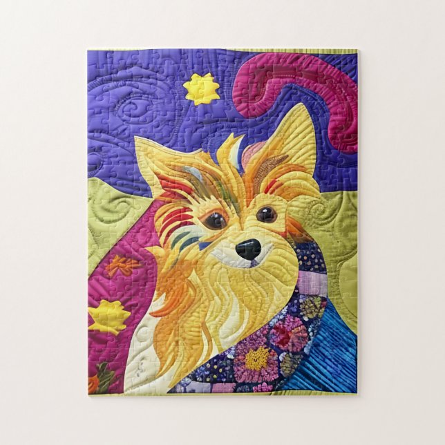 Puzzle Petit Pom Puppy Quilt Comme Design (Vertical)