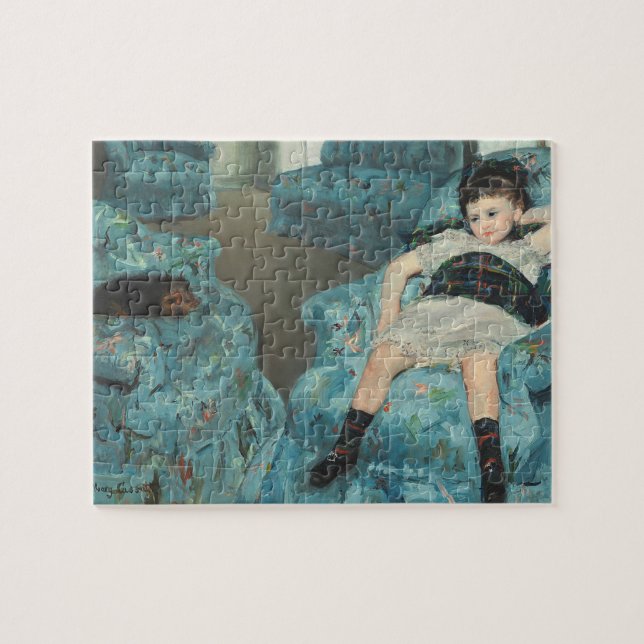 Puzzle Petite fille dans un fauteuil bleu, 1878 (oi (Horizontal)