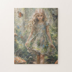 Puzzle Petite Fille dans une Scène Fantaisiste