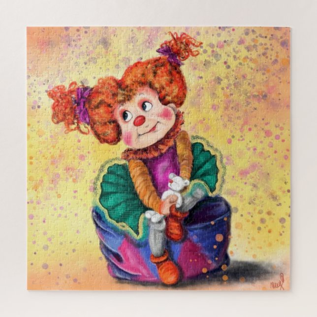 Puzzle Petite fille de clowns - Un joyeux cirque - Dessin (Vertical)
