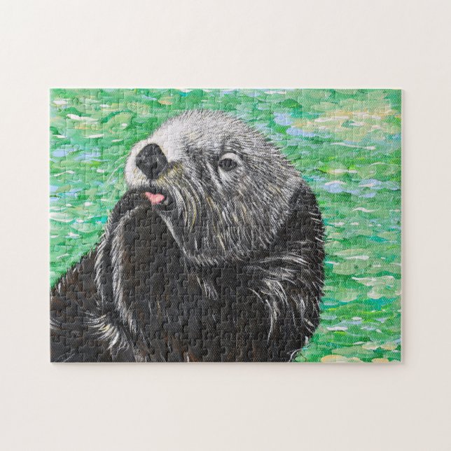 Puzzle Petite Loupe de mer douce peinture (Horizontal)