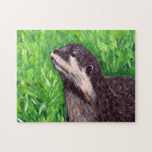 Puzzle Petite peinture de loutre de rivière