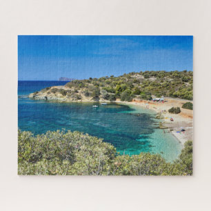 Puzzle petite plage dorée en Sardaigne eau turquoise