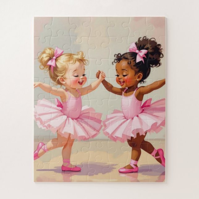 Puzzle Petites ballerines danse illustration mignonne (Vertical)
