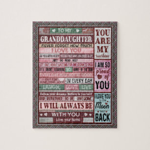 Puzzle Petites-filles amantes Lettre à ma petite-fille