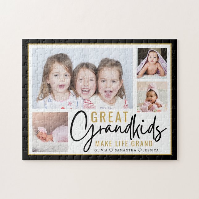 Puzzle Petits-enfants Grands-parents Citation de vie 4 Ph (Horizontal)