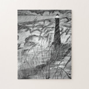 Puzzle Phare dans la tempête