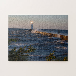 Puzzle Phare dans une mer tempestueuse