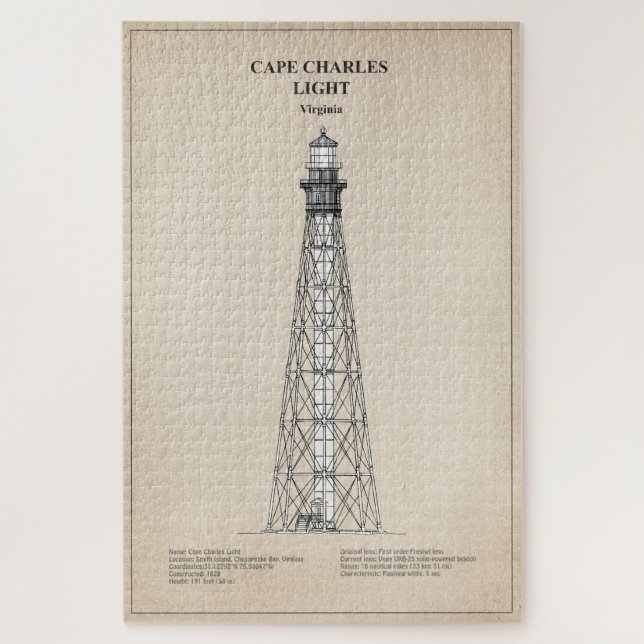 Puzzle Phare de Cape Charles - Virginie - SBD (Vertical)