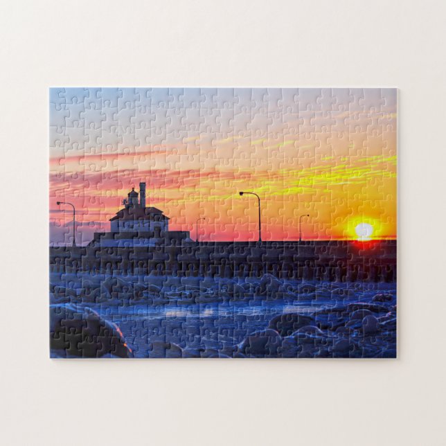 Puzzle Phare de Duluth Minnesota Lever du soleil (Horizontal)