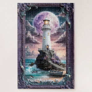 Puzzle Phare de la Lune Violette Enchantée au bord de la