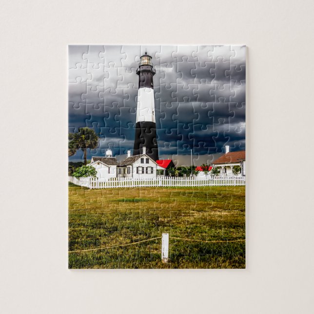 Puzzle phare de l'île de tybee savannah georgia océan eve (Vertical)