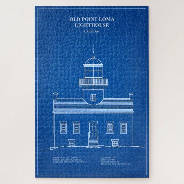 Puzzle Phare de Old Point Loma - Californie - AD (Vertical)