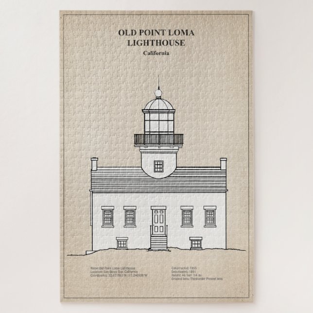 Puzzle Phare de Old Point Loma - Californie - SBD (Vertical)