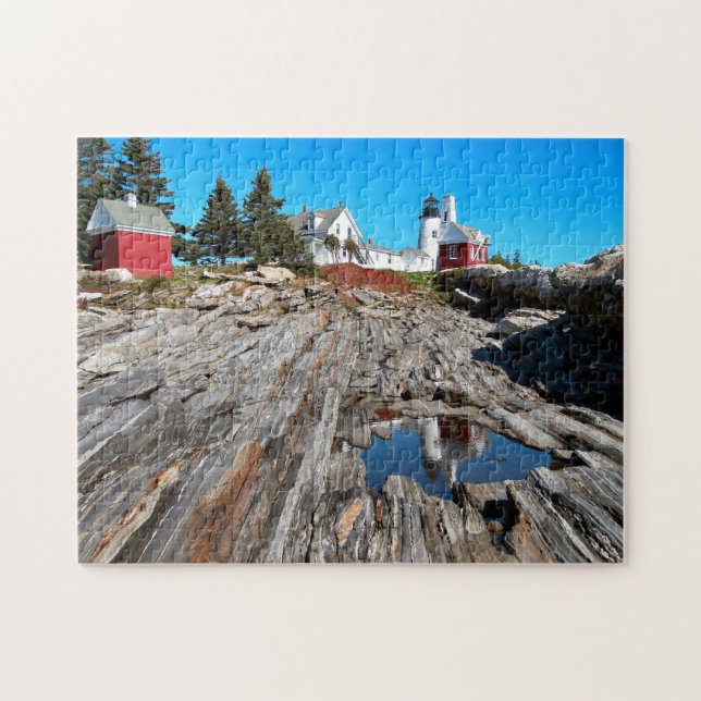 Puzzle Phare de point de Pemaquid, Bristol Maine (Horizontal)