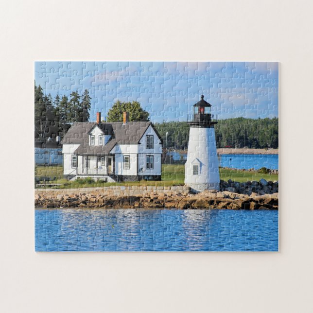 Puzzle Phare de port de perspective, Maine (Horizontal)