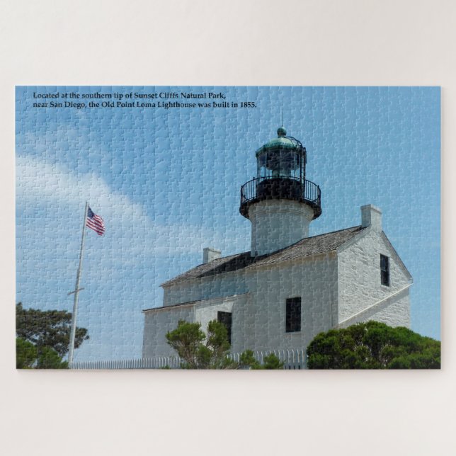 Puzzle Phare de San Diego California Old Point Loma (Horizontal)